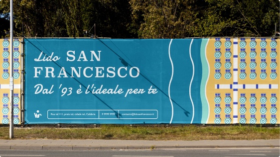 Lido San Francesco beachfront billboard