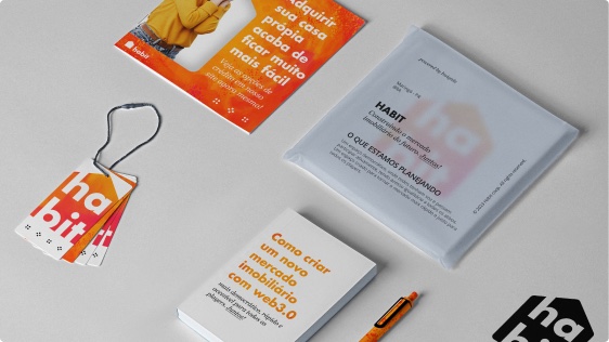 Shapes Above stationery and printed identity system